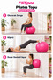 Ckspor 55 cm Pilates Ball Balance and Fitness Exercise Ball for 150-165 cm Height Pink - 5