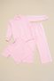 Striped Positive Printed Girls' 3-Piece Set - 4