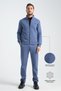 Indigo Men's Winter Tracksuit Set with Thermosoft Technology, Lamb-Like Look on the Inside, Regular Fit