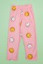Smiling Face Patterned Fleece Unisex Children's Pajama Bottoms - 3