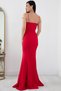 Pearl Detailed Long Fishnet Evening Dress with Slit 13218 - 7