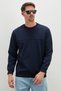 Embossed Printed Green Crew Neck Sweatshirt - 4