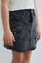 23 April Elastic Waist Star Embroidered and Stoned Girls' Jean Skirt - 4