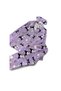 Girl's Cotton Suede Fabric Lilac Color Patterned Shirt Collar Buttoned Pajama Set (with Gift Band) - 5