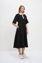 Polo Collar Flared Dress