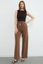High Waist Palazzo Trousers with Belt Detail - 6