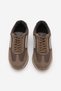 Women's Suede Look Stripe Detailed Multi-Part Lace-Up Retro Casual Sneaker Sports Shoes Liyante Mink Suede - 7