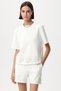 Embroidered Floral Regular Knit Ecru T-Shirt - 7