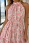 Patterned viscose dress with belted waist - 4