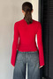 Asymmetrical Cut Front Gathered Women's Blouse - 4