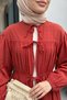 Front Gathered Long Tunic 262338 - Red - 3