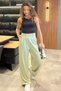 Women's High Waist Velcro Wide Leg Palazzo Pants