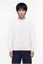 Erkek Basic Diagonal Sweatshirt Ekru