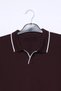 Men's Polo Neck Self-Stripe Patterned Knitwear Sweater - 4