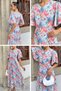 Gülseli Women's Patterned Short Sleeve Dress - 3