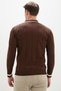Half-Zip Striped Polo Collar Knit Sweater - 6