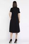 Crew Neck Women's Short Sleeve Dress with Stone Detail and Pockets - 3
