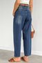 Women's High Waist Jeans with Belt Accessory - 4