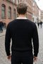 Men's Self-Patterned Polo Collar Knit Sweater - 2