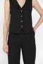 Women's Button Detailed Lined Vest and Trousers Two-Piece Set - 4