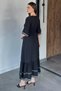 Women's V-Neck Loose Dress with Elastic Waist and Embroidery Detail - 5