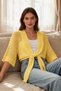 Gülseli Openwork Front-Tie Knitwear Cardigan - 4