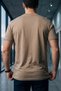 Men's Front Embossed Printed T-Shirt - 4