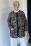 Front-Tie Quilted Patterned Hijab Jacket - 4
