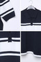 Men's Polo Collar Color Striped Knitwear T-Shirt - 3