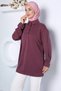 Polo Collar Elegant Hijab Sweat Tunic - 5