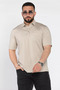 Polo Collar Half Buttoned Pocketed Men's T-Shirt