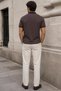 Men's Polo Collar Stripe Patterned T-Shirt - 4