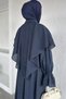 Lined Cape Blouse Skirt Hijab Double Set - 5