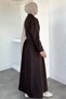 Buttoned Belt Detailed Hijab Dress - 5