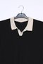 Men's Self-Patterned Polo Collar Knit Sweater - 4
