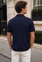 Men's Polo Collar Stripe Patterned T-Shirt - 3