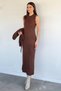 Women's Pearl and Stone Embroidered Knitwear Dress Cardigan Double Set - 3