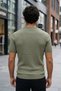 Men's Crew Neck Patterned Knitwear T-Shirt - 2