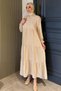 Button Detailed Ruffled Hijab Dress - 2