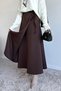 Kiloş Scuba Hijab Skirt with Waist Tie Detail - 4