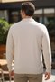 Men's Self-Patterned Polo Collar Knit Sweater - 2