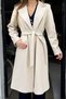 Women's Lined Belted Cashmere Coat - 3