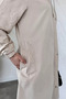Women's Sleeve Embroidery Detailed Pocketed Hijab Trench Coat - 5