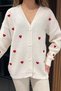 Women's Embroidered Knitwear Cardigan - 3