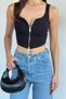 Women's Double-Way Zipper Covered Bustier - 4