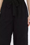 Women's High Waist Scalloped Elastic Waist Belted Trousers - 4