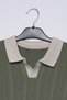 Men's Polo Neck Self-Patterned Knit Sweater - 4