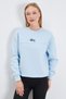 3 Thread Signature Embroidered Oversize Sweatshirt with Stopper