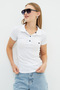 Embroidered Polo Collar Slim Fit T-Shirt - 3