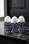 Luna Poached Egg Cups Set of 3 – Navy Blue Egg Cups, Breakfast Presentation - 6